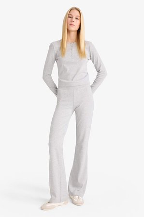DeFacto Flare Fit Ribana Pantolon E0628AX25AUGR210