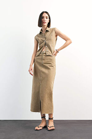 Long Fit Midi Jean Etek