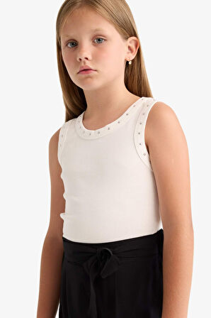 Kız Çocuk Taş Baskılı Atlet