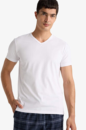 Slim Fit Dar Kesim V Yaka Üst