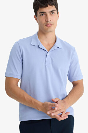 	%100 Pamuk Regular Fit Kısa Kollu Basic Düz Pike Kumaş Polo Tişört