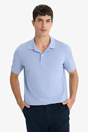	%100 Pamuk Regular Fit Kısa Kollu Basic Düz Pike Kumaş Polo Tişört