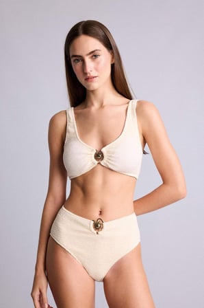 Regular Fıt Bürümcük Bikini Üstü