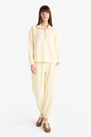 Beli Lastikli Basic Düz Uzun Pijama Altı-Fall in Love