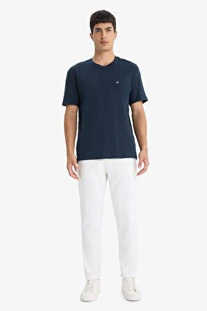 Bisiklet Yaka Pike Kısa Kollu Tişört