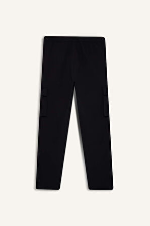 DeFactoFit Standart Fit Kargo Cepli Standart Paça Dokuma Sporcu Jogger