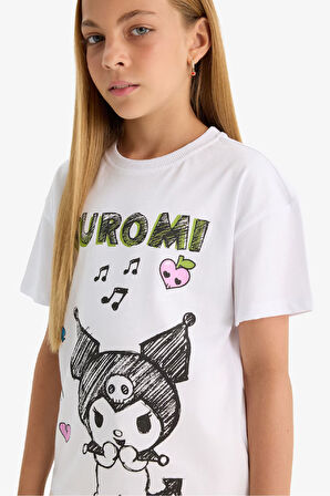 Kız Çocuk Hello Kitty Relax Fit Kısa Kollu Tişört