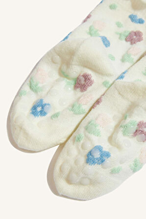 Kız Bebek Kaydırmaz Taban 5'li Pamuklu Uzun Çorap