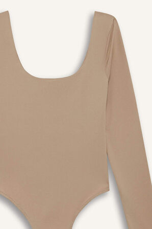 Coool U Yaka Uzun Kollu Çıtçıtlı Body