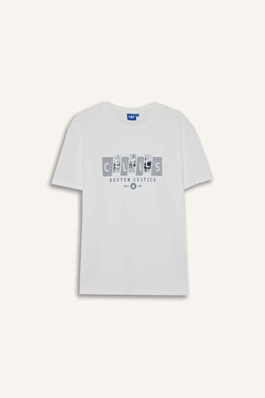 DeFactoFit NBA Boston Celtics Standart Fit Bisiklet Yaka Kısa Kollu Tişört