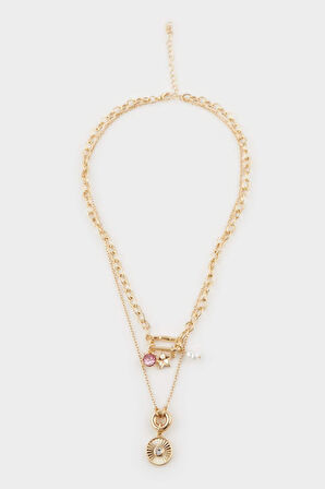 Kadın Gold Charmlı Kolye