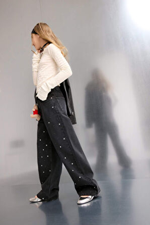 Kız Çocuk Wide Leg Geniş Paça Jean Pantolon