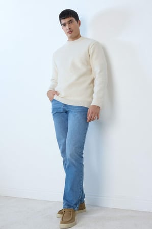 DeFacto RELAX FIT Yumuşak Tuşe Triko Kazak E8390AX25CWER139