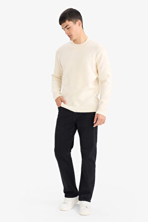 Relax Fit Bisiklet Yaka Triko Kazak