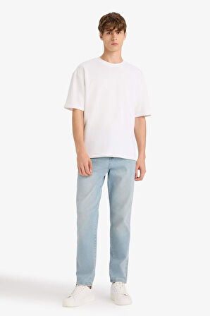 Relax Tapered Fit Dar Paça Jean Pantolon