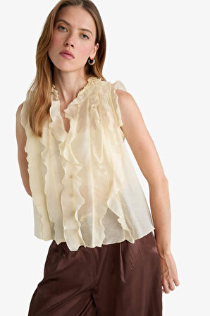 Regular Fit Modal Kısa Kollu Bluz