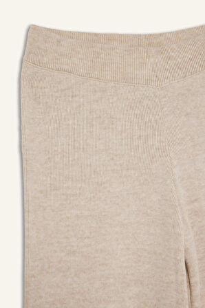 Kız Çocuk Beli Lastikli Wide Leg Pantolon