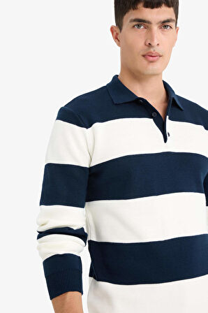 Standart Fit Polo Yaka Triko Kazak