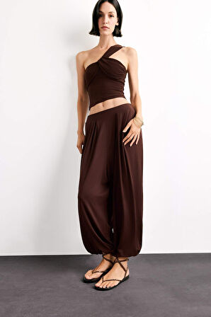 Baggy Fit Normal Bel Jogger Paça Bilek Boy Modal Pantolon