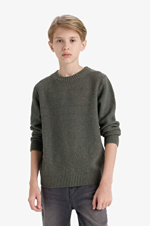 Erkek Çocuk Bisiklet Yaka Triko Kazak