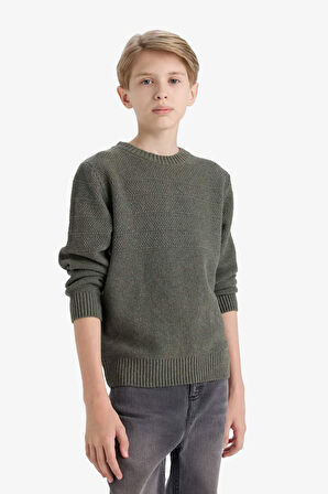 Erkek Çocuk Bisiklet Yaka Triko Kazak