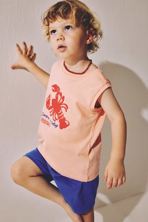 DeFacto Istakoz Desenli 2'li Somon Takım Erkek Bebek G8328A526HSOG568
