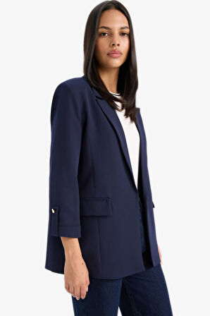 Regular Cepli Apoletli Blazer Ceket