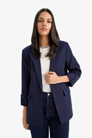 Regular Cepli Apoletli Blazer Ceket