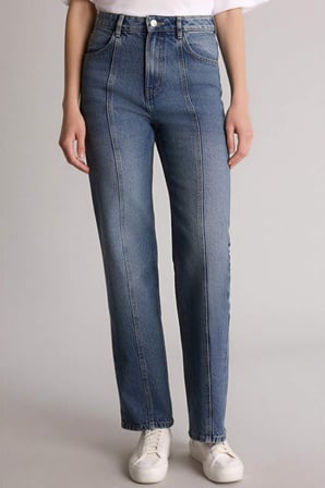 DeFacto 90's Wıde Leg Yüksek Bel Düz Paça Uzun Jean Kar Yıkamalı Pantolon G4925AX26SMNM28