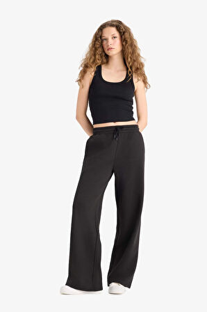 Straight Fit Cepli Düz Paça Kalın Kumaş Pantolon