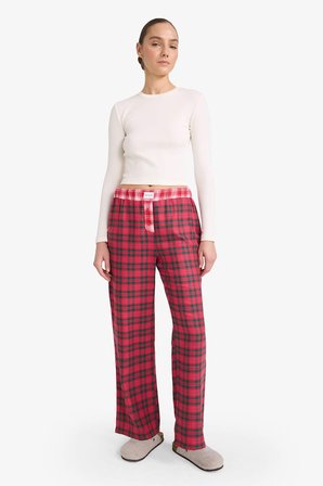 DeFacto Regular Fit Flanel Kareli Pijama Altı G1604AX25WNGN380