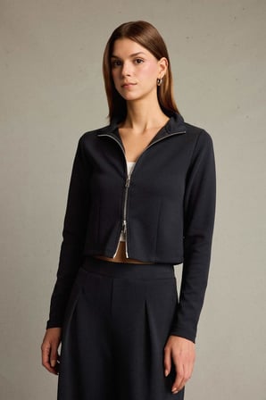 DeFacto Yarım Balıkçı Yaka Modal Fermuarlı Sweatshirt G2921AX25AUAR225