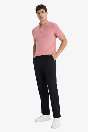 DeFacto Slim Fit Polo Yaka Kısa Kollu Pamuklu Modal Karışımlı Basic Tişört M6609AZ25SPBR103