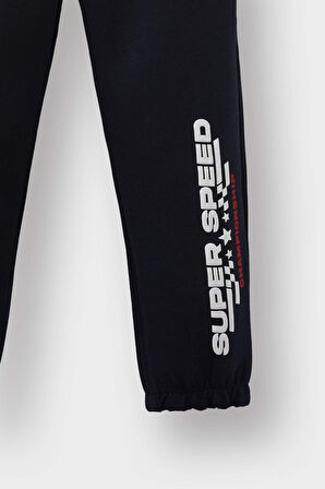 Erkek Bebek Slogan Baskılı 2'li Takım