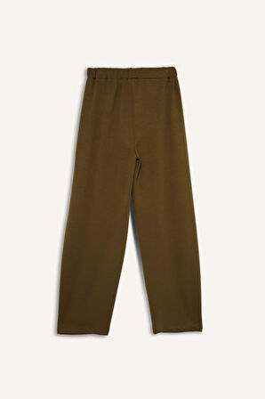 Barrel Fit Düz Paça Pantolon