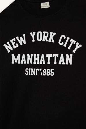 Erkek Çocuk Regular Fit Bisiklet Yaka Uzun Kollu Tişört