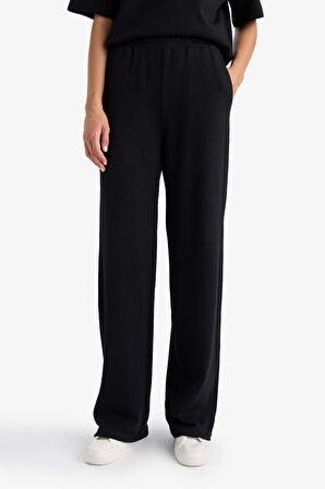 Straight Fit Geniş Bol Paça Basic Düz Cepli Eşofman Altı