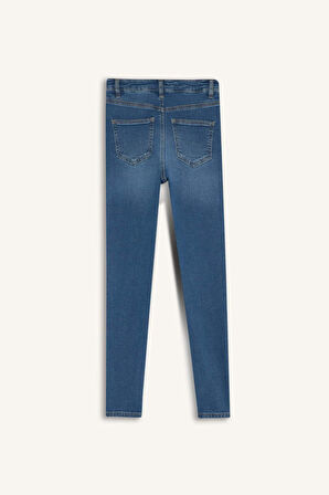 Skinny Fit Yüksek Bel Bilek Boy Jean Pantolon