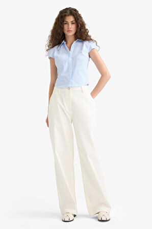 Coool Fitted Poplin Kısa Kollu Gömlek
