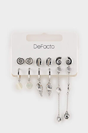 DeFacto Kadın 6'lı Silver Küpe F4063AXNSSR4