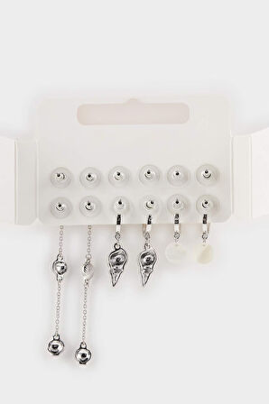 DeFacto Kadın 6'lı Silver Küpe F4063AXNSSR4