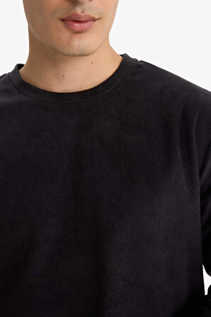 Pijama Takımı Regular Fit Polar Uzun Kollu Üst Ekose Desenli Uzun Alt