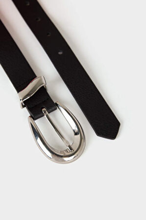 Kadın Suni Deri Jean Kemeri