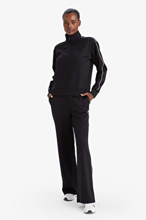 DeFactoFit Wide Leg Cepli Geniş Paça Standart Boy Sporcu Pantolon