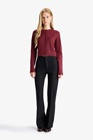 Coool Slim Fit Dar Kesim Bisiklet Yaka Hırka