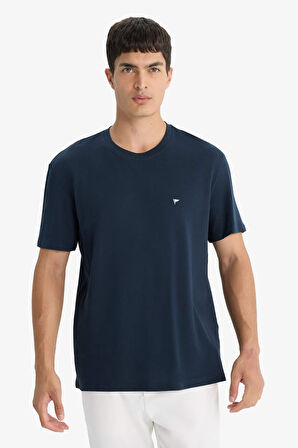 Bisiklet Yaka Pike Kısa Kollu Tişört