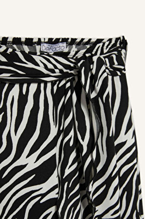 Fitted Hayvan Desenli Pantolon