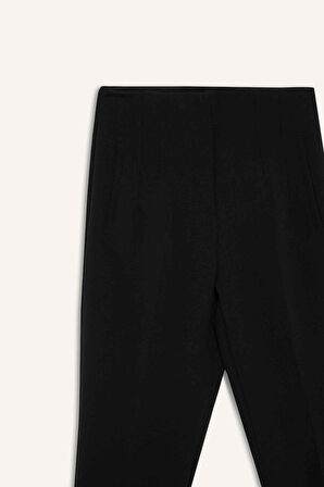 Carrot Fit  Fermuarlı Yüksek Bel Dar Paça Crop Pantolon
