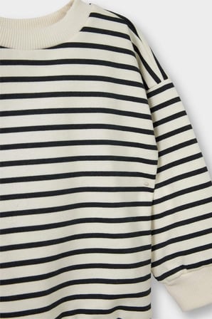 Erkek Bebek Bisiklet Yaka İçi Yumuşak Tüylü 2'li Sweatshirt
