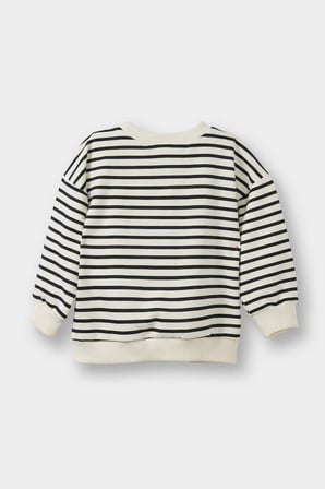 Erkek Bebek Bisiklet Yaka İçi Yumuşak Tüylü 2'li Sweatshirt